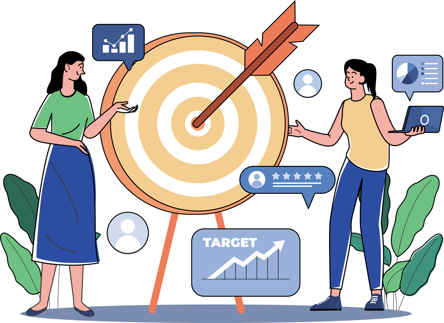 target audience illustration concept
